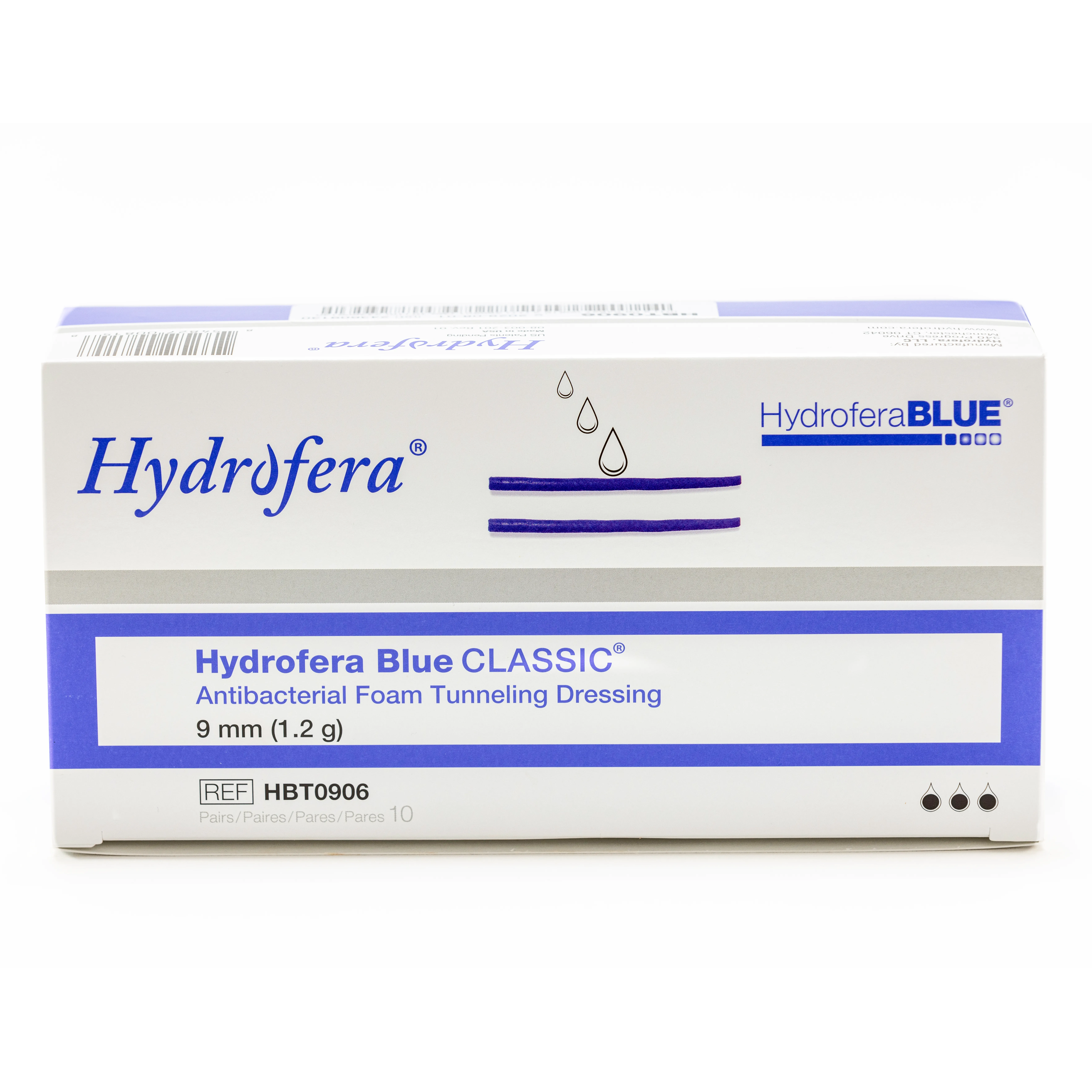 Hydrofera Blue CLASSIC Tunnel product packaging box